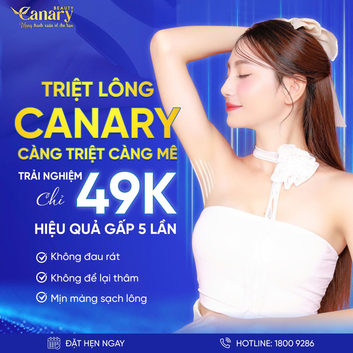 Triệt lông 49k công nghệ vượt trội